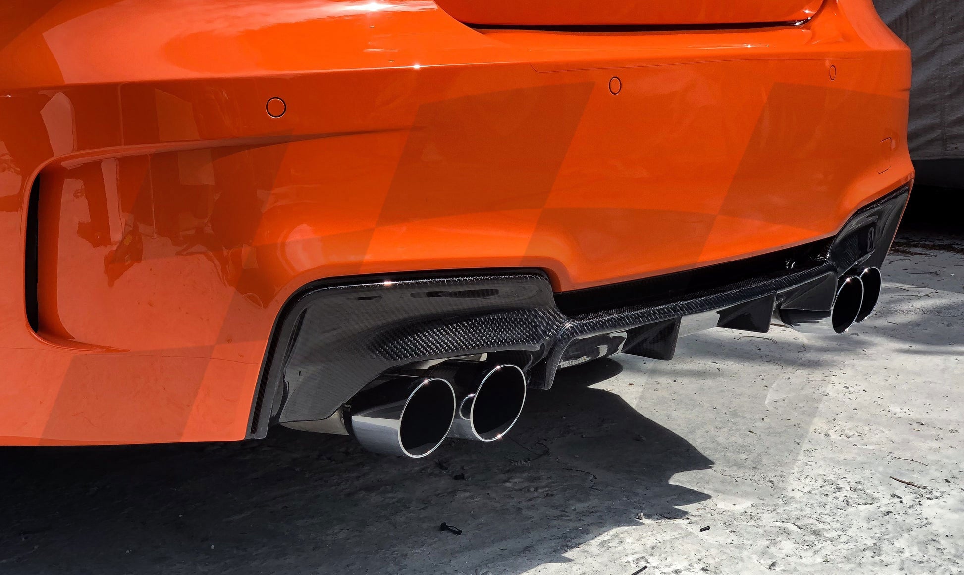 BMW 1M E82 RTuned Carbon Fiber Rear Diffuser